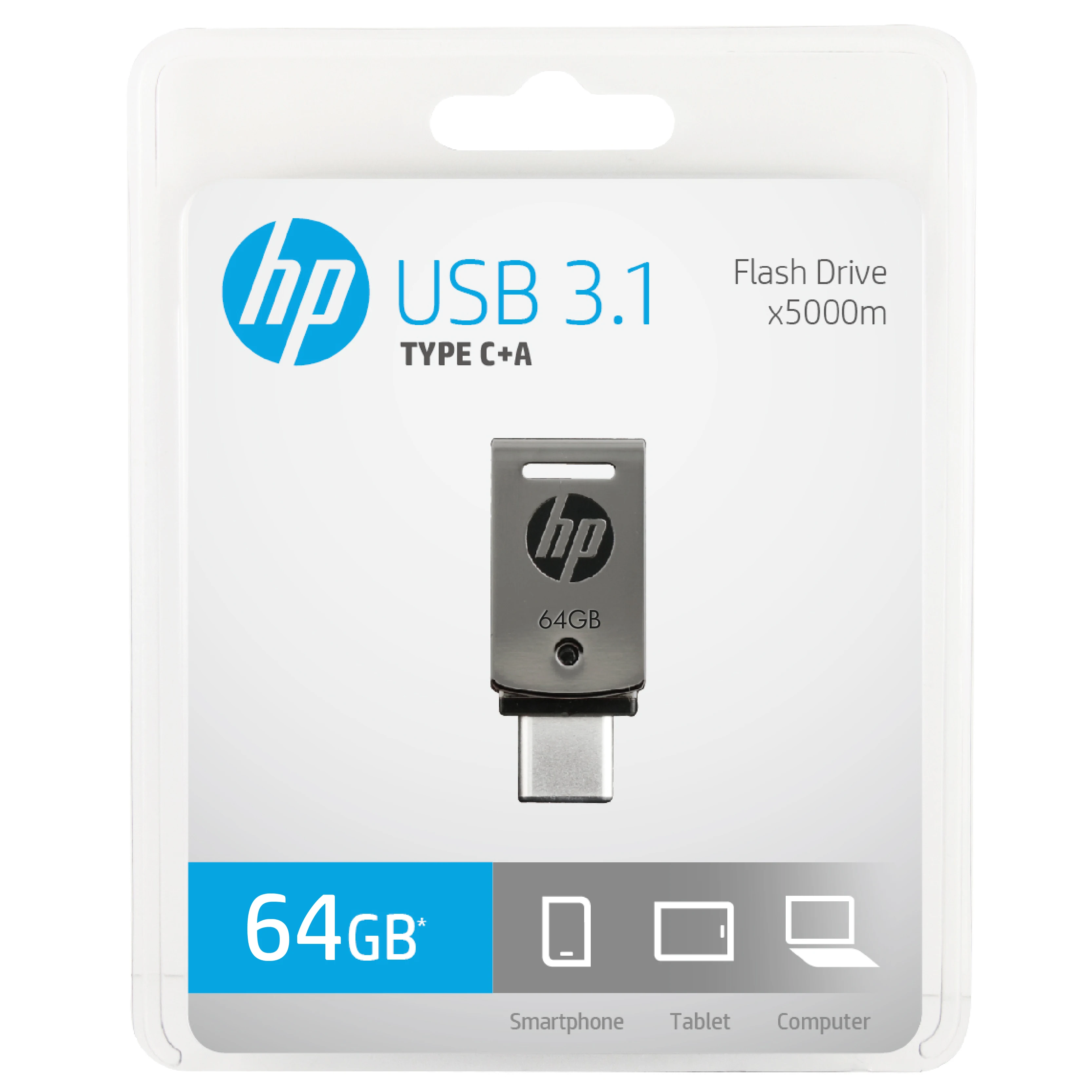 USB флеш накопитель HP X5000M металлический OTG Type C 3 1 16 ГБ 32 64 128 ГБ|USB флэш-накопители| |