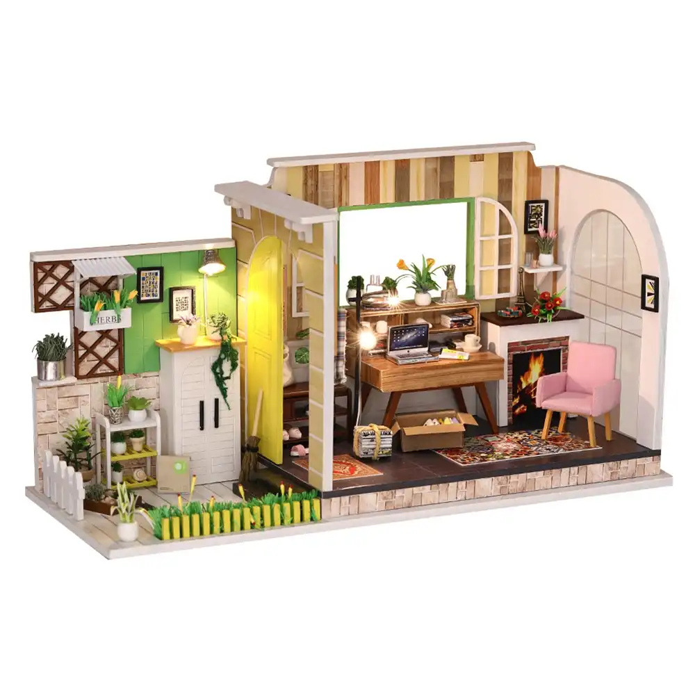 wooden doll houses already assembled