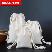 25x Подгонянный холщовый льняной мешок хозяйственная сумка с толстой струной