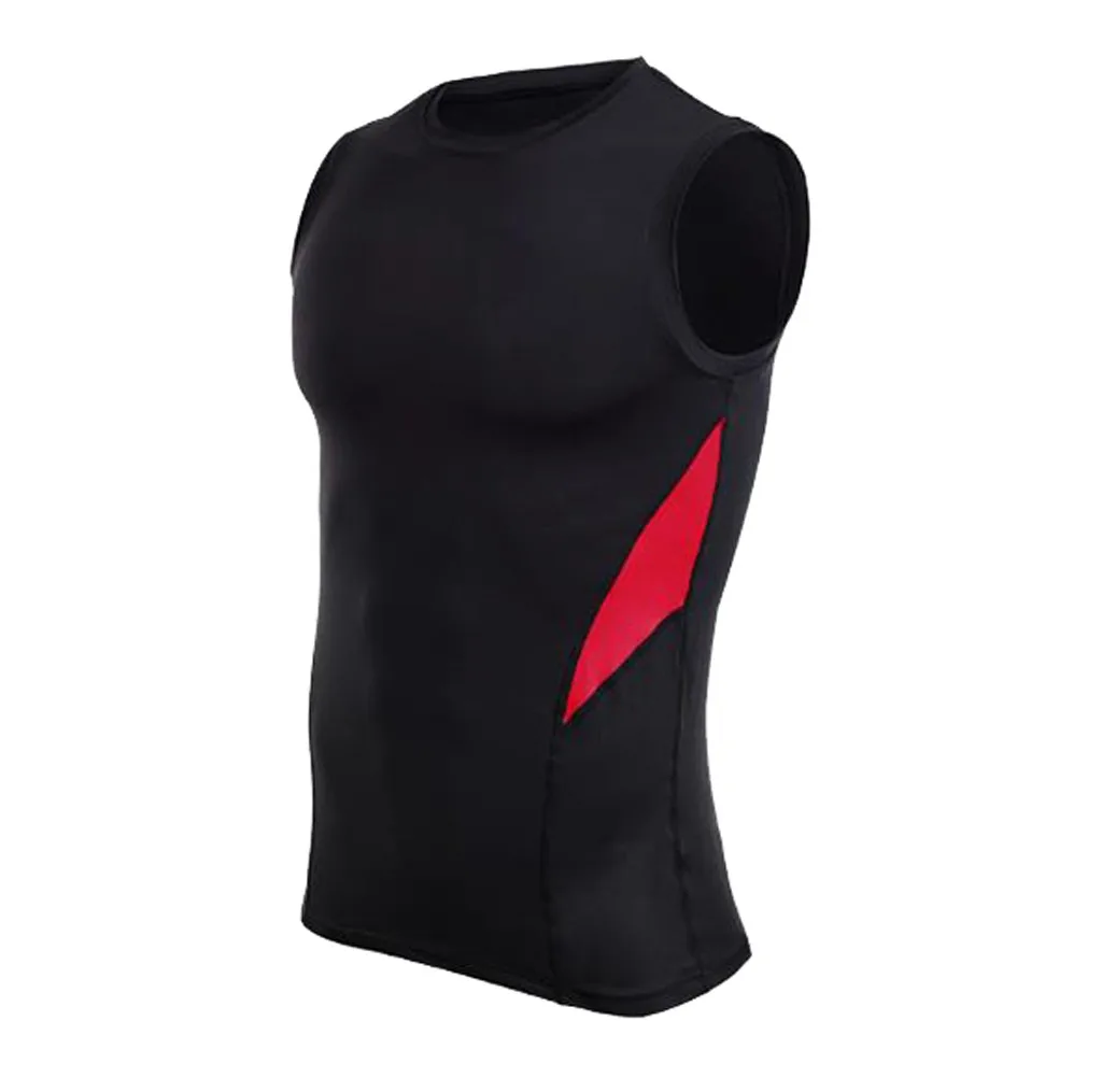 Slim Fit Sleeveless Tank Tops Mens Fitness Rashguard Shirt Tops