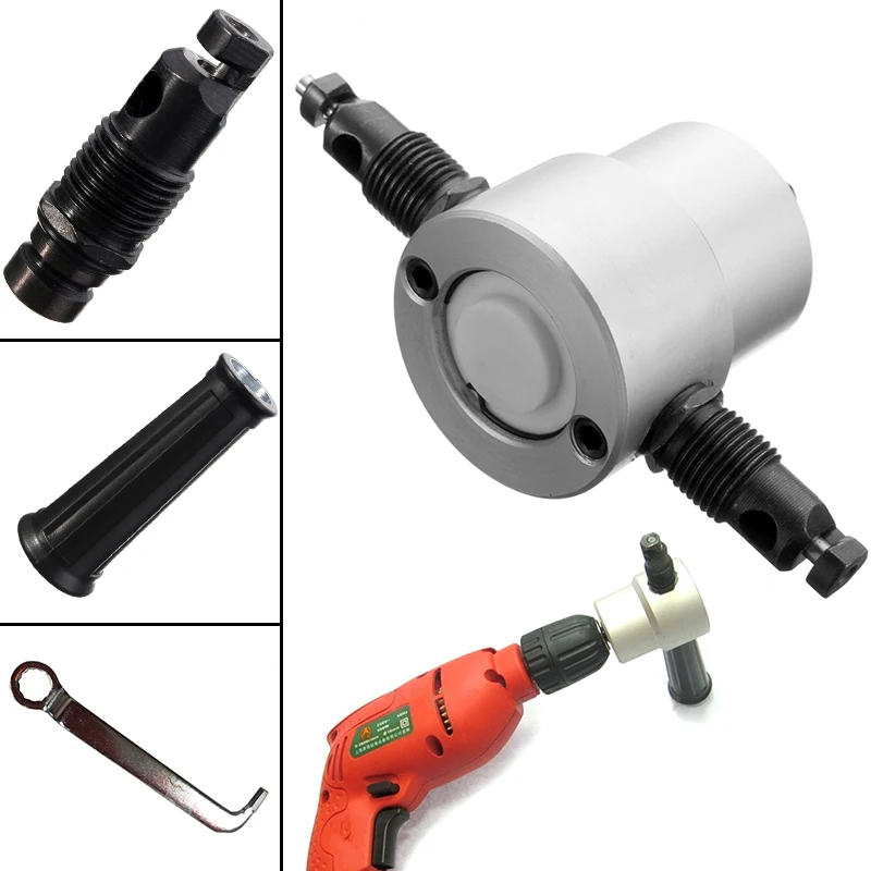Buy Double Head Sheet Nibbler Metal Cutter Drill Attachment Woodworking Metal