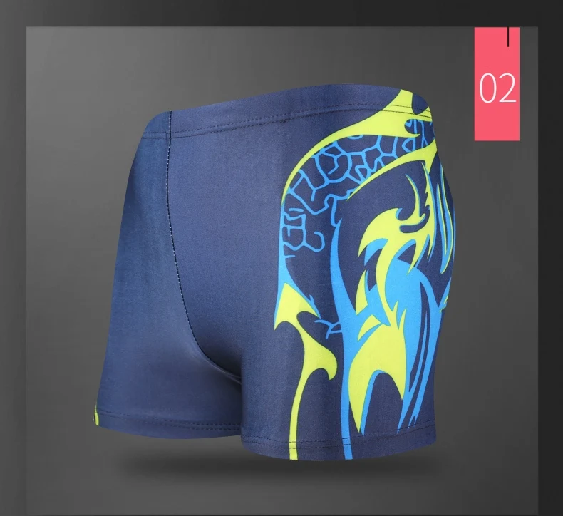 

Men swimwear breathable print trunks beach swimming shorts briefs quick dry