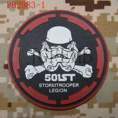 501st Штурмовик Легион логотип тактический боевой дух 3D ПВХ патч - Цвет: PB2983 Colors