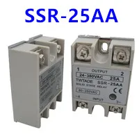 Twtade/Однофазное твердотельное реле SSR-10DA SSR-25DA SSR-40DA 10A 25A 40A на самом деле 3-32 В постоянного тока в переменный 24-380V AC SSR 10DA 25DA 40DA