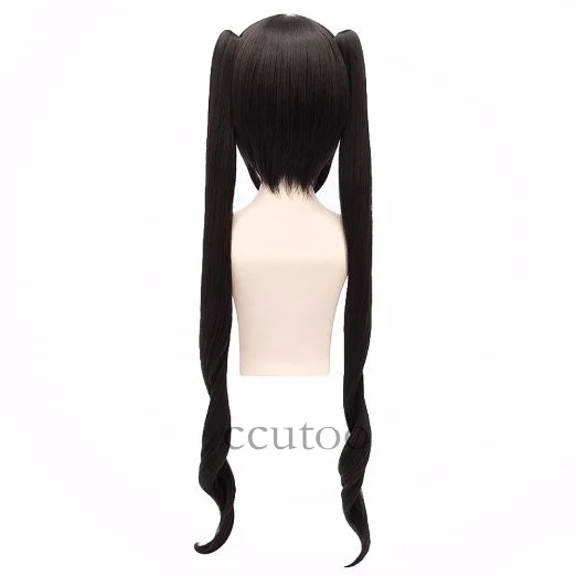 Ccutoo 120 см черный длинный синтетический парик это неправильно, чтобы попробовать подобрать девушки в подземелье Hestia косплей парик с чипом хвостики