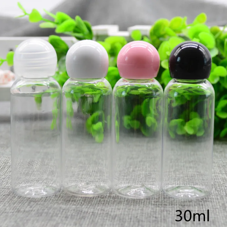 free shipping 50pcs/lot 30ml spherical cap bottles, medicine bottles