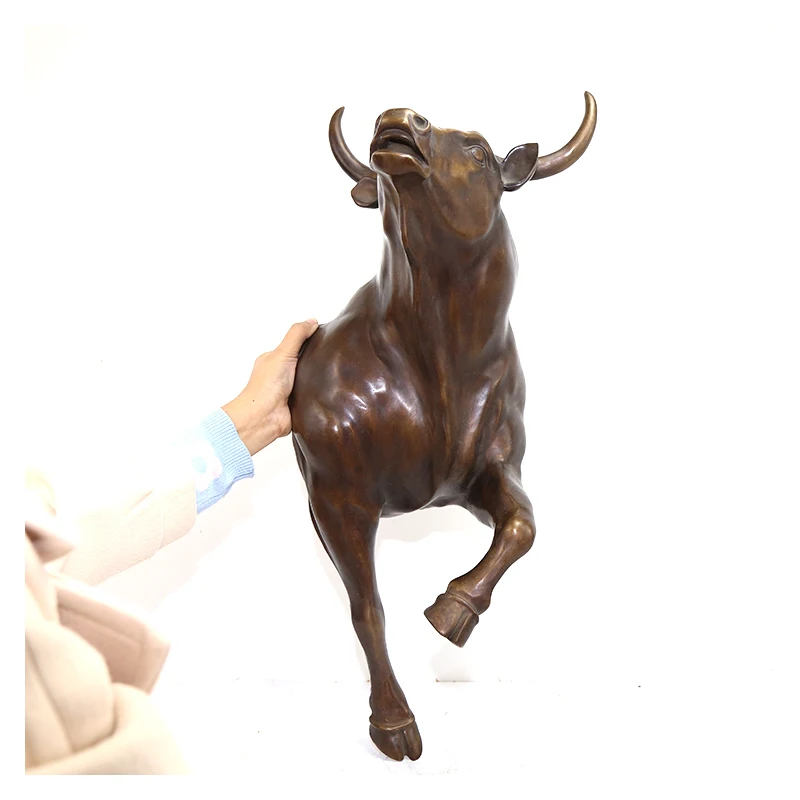 

Western art statue sculpture of bronze bull head for sale