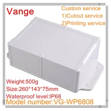 1 шт./лот настенный плесени случае IP68 ABS Пластика Корпус 260*143*75 мм для электронного проекта