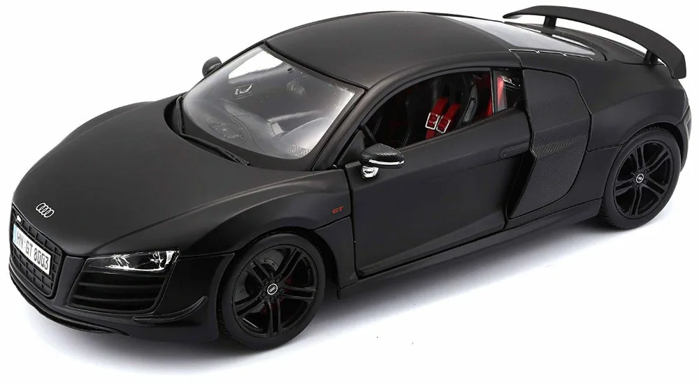 Maisto 1:18 Audi R8 GT черная литая модель фотоигрушка новинка в коробке|Наземный