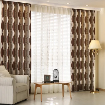 

Elegant Wave Printed Blackout Curtains for Living Room Window Treatment Curtain for Kids Modern Kitchen Curtains for Bedroom 1PC
