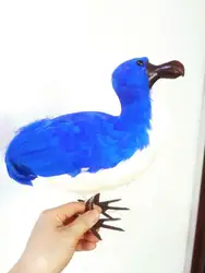 Моделирование голубая птица додо модели, большой 32x25 см пены и перья птица додо дома ремесел украшения сада Рождественский подарок w2999