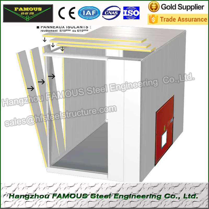 

camlock pu sandwich panel for cold storage panels and PUR PIR insulated panel sandwich for cold room