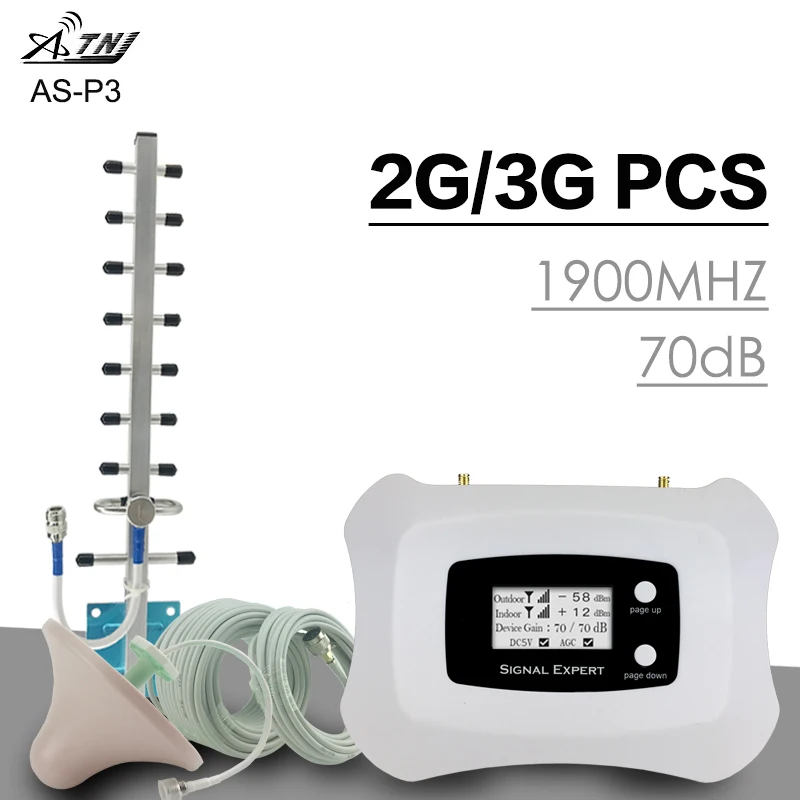 ATNJ PCS 1900MHz Cellular Signal booster 70dB Gain Power Full Smart 2G 3G Mobile Phone Amplifier Smart Phone Repeater Antenna ATNJ PCS 1900MHz Cellular Signal booster 70dB Gain Power Full Smart 2G 3G Mobile Phone Amplifier Smart Phone Repeater Antenna
