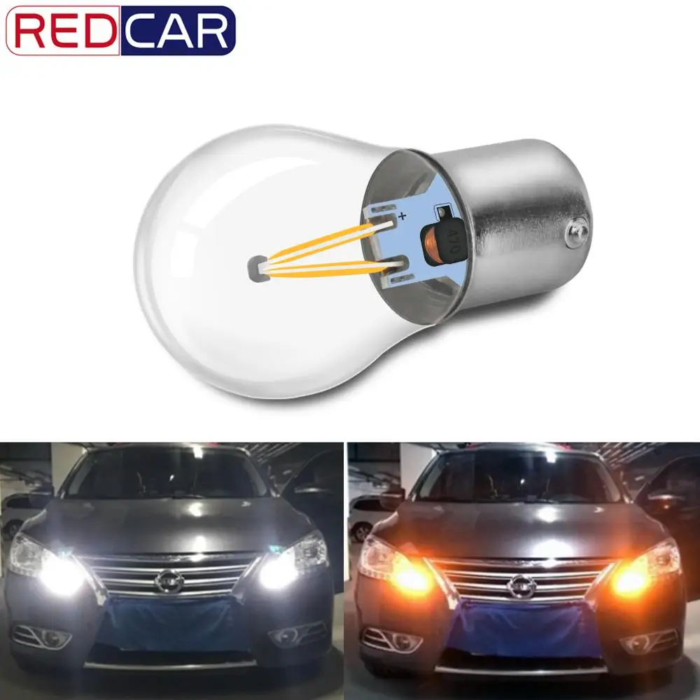 1 шт. P21W 1156 BA15S Светодиодная лампа 1157 BAY15D P21/5W Led COB автомобильный сигнал поворота