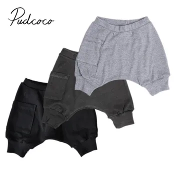 

2018 Brand New Newborn Toddler Kids Boys Cotton Bottoms Pants Panty Harem Pants Legging Trousers Boys Solid Harlan 0-5Y
