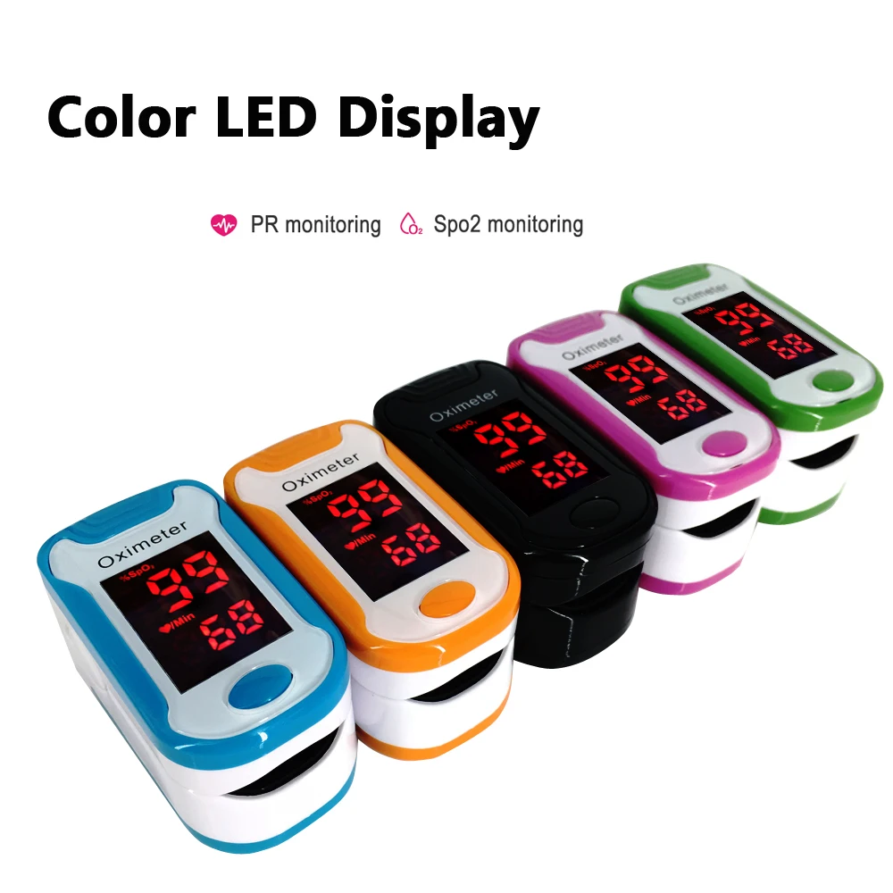 

Clear LED Display Fingertip Pulse Oximeter Pulsioximetro Oximetro De Pulso De Dedo SPO2 PR Blood Oxgyen Saturation Monitor