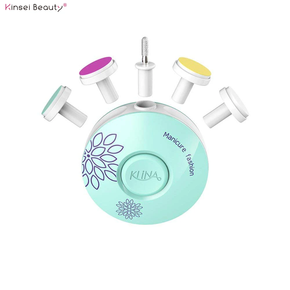 

Mini 5 in 1 Electric Nail Drill Portable Professional Nail File Manicure Pedicure Kit with Polishing Tools Nail Clippers Set