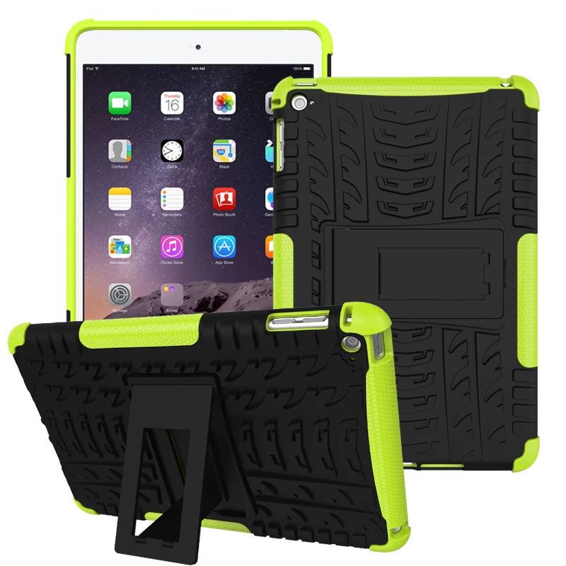 

For Apple iPad mini 4 Tough Impact Case Heavy Duty Armor Hybrid Anti-knock Silicon Hard Back Cover For iPad mini 4