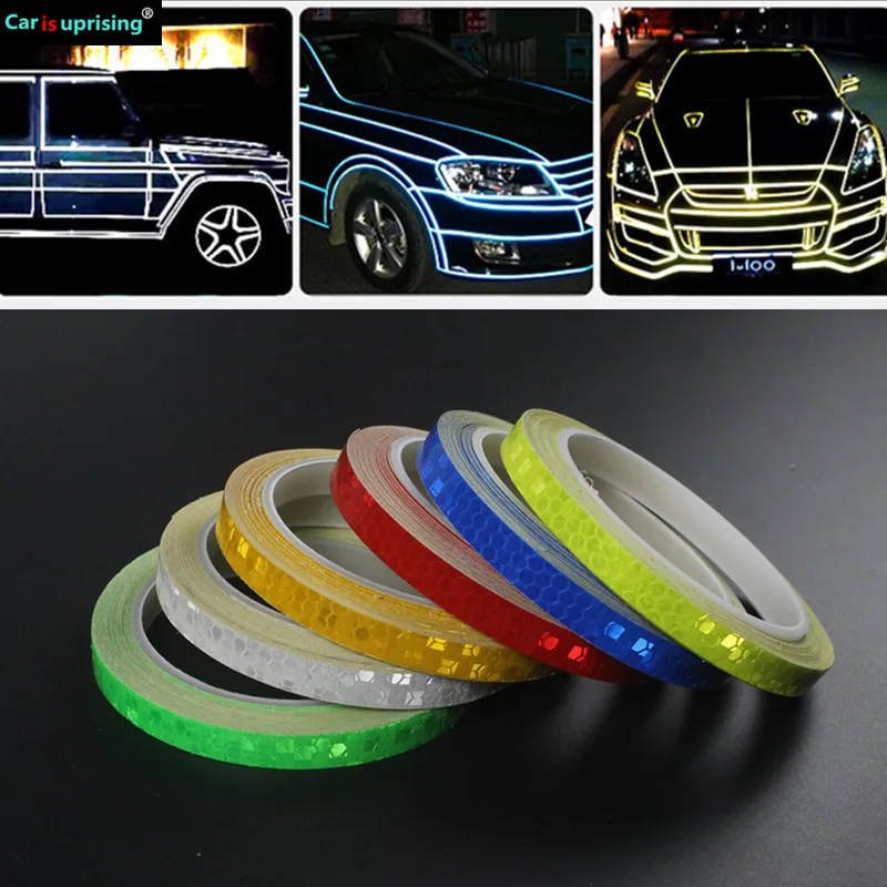 

1pc 8 metre Car body reflector Danger Warning stickers for Citroen C-Quatre C-Triomphe Picasso C1 C2 C3 C4 Car Styling accessory