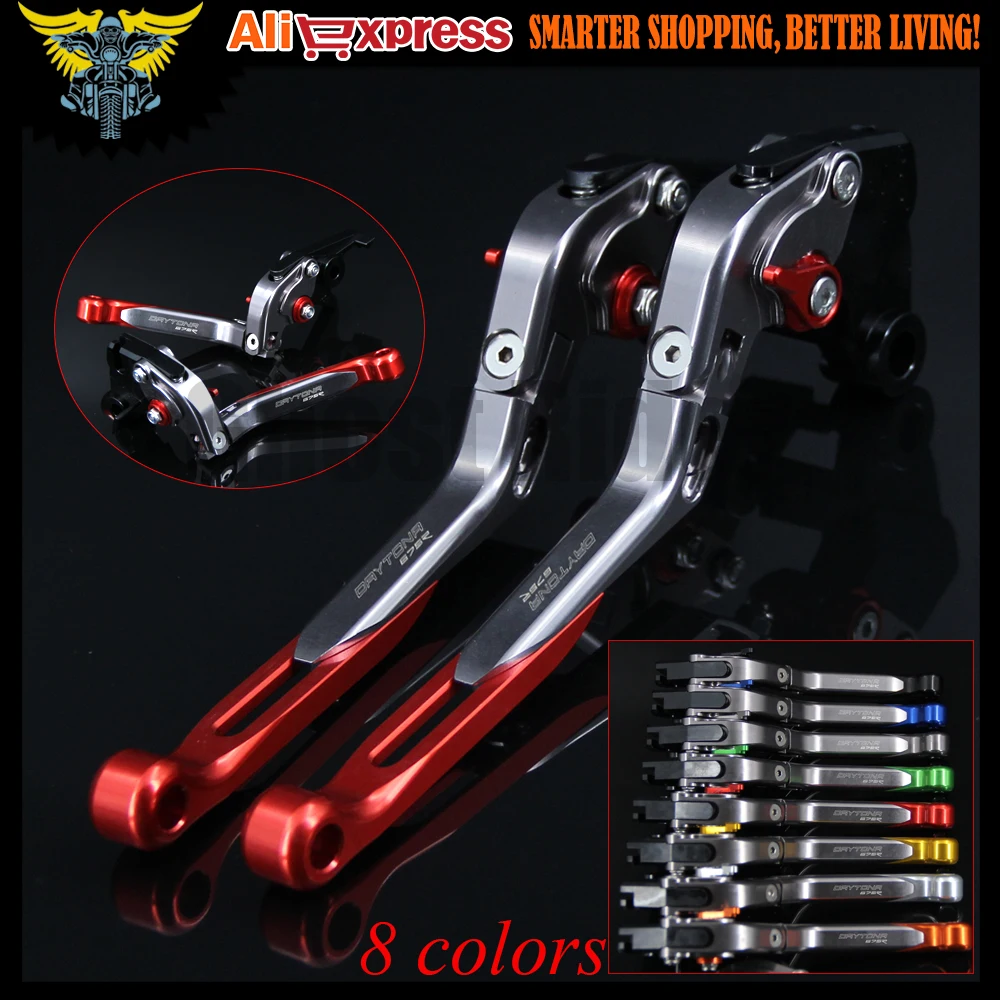 

Laser Logo(DAYTONA 675R) Red+Titanium CNC Motorcycle Brake Clutch Levers For Triumph DAYTONA 675 R 2011 2012 2013 2014 2015 2016