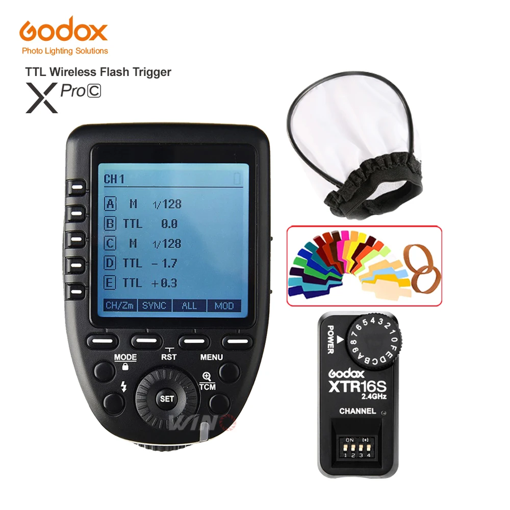 Godox XPro C Flash Trigger передатчик E TTL II 2 4G Беспроводная X СИСТЕМА HSS + XTR 16S приемник для Canon