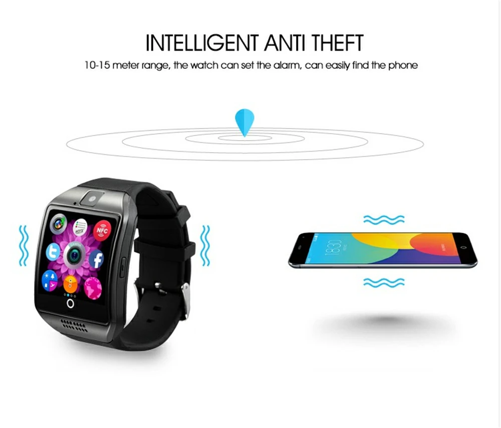 Bluetooth Smart Watch Q18 Men Sport Wristwatch Support 2G SIM TF Card Camera Smartwatch For Android Phone PK GT08 DZ09 A1 Y1 V8