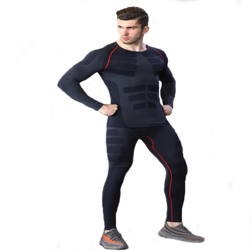 warm long johns Brand Winter Thermal Underwear Sets Men Quick Dry Anti-microbial Stretch Thermo Underwear Male Warm Long Johns Underwear Suits thermal bottoms mens