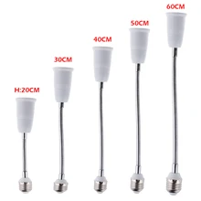 E27 для E27 гибкий Расширение адаптер Разъем 18/28/38/48/58 см светодиодный светильник лампа база конвертор