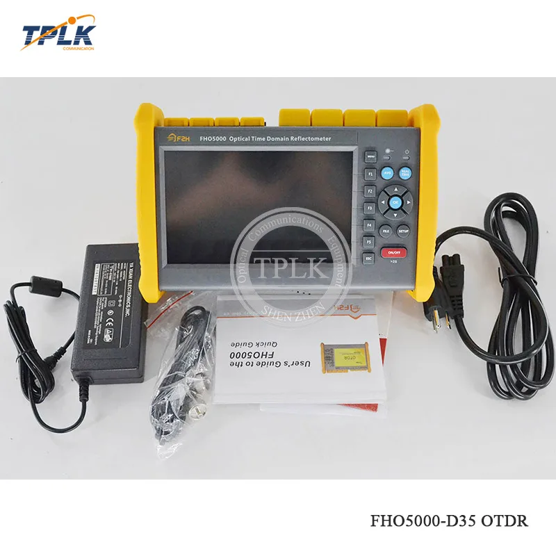 Высокое качество OTDR FHO5000-D35 тестер 1310/1550nm 35/33dB 7 дюймов SM встроенный VFL измеритель мощности(ПМ) и источник лазерного излучения(v-образной КРЕПЕЖНОЙ ПЛАСТИНОЙ LS) и оптической настройкой