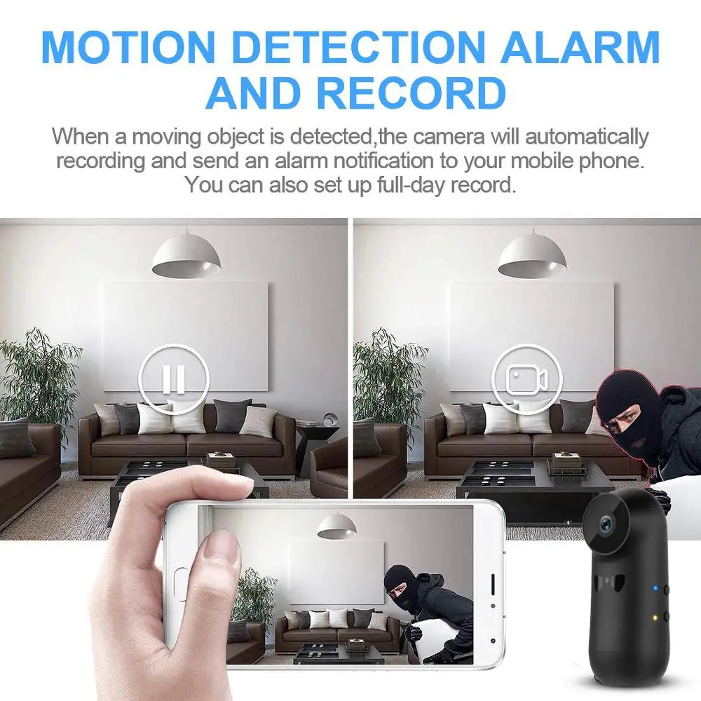 Мини Wi Fi IP камера Full HD 1080P с беспроводным дистанционным управлением секретная