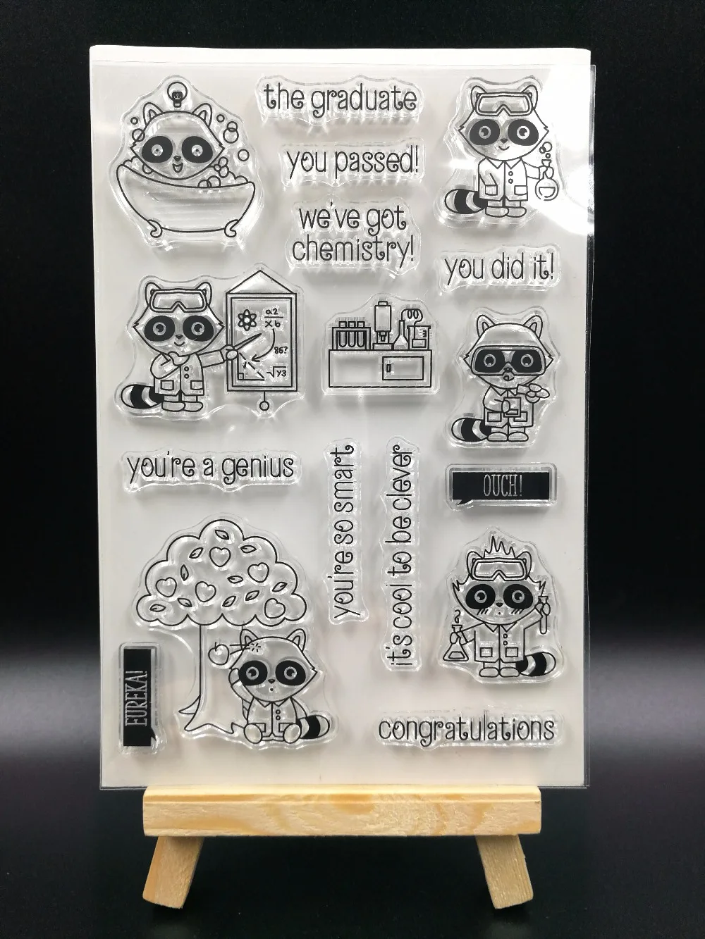 Science lab Transparent Clear Silicone Stamps for DIY Scrapbooking Card Making Kids Christmas Fun Decoration