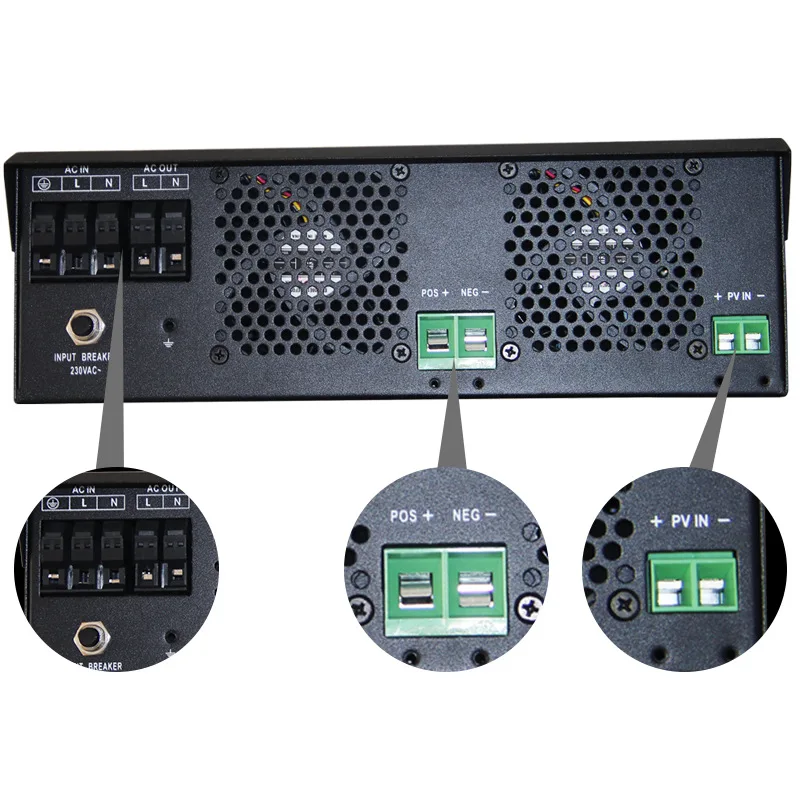 Carregador e Carregador Tudo em um Controlador de Carga Onda Senoidal Pura Solar Híbrido Inversor Mppt 80a Painel ac 230vac 3200w ac tudo em um 230vac controlador de carga solar
