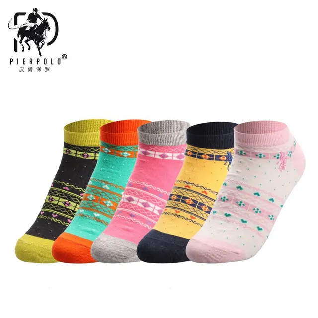 2018 New Fashion casual Spring And Autumn Pier Polo Women Boat Sock Embroidery Logo Cotton socks women’s compression short socks