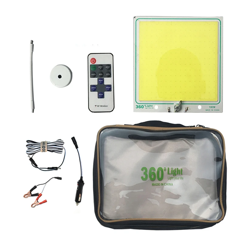 Koop 360 licht 160 w LED draagbare outdoor led camping licht oplaadbare LED afstandsbediening voor Self drive Travelling Road Trip