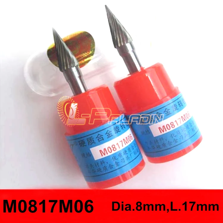 

M0817M06 Tungsten Carbide Rotary Burrs Fitter Mould Die Tools on Drill Dremel Grinder