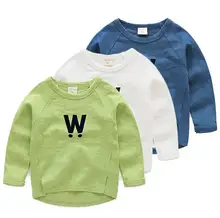 2016 new children ‘s T – shirt long – sleeved autumn and winter baby solid color bottoming shirt children’ s clothing T – shirt