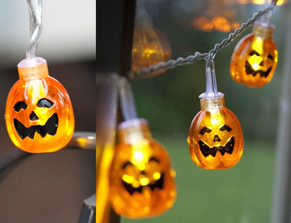 1.2 м 10 шт. LED тыквы строка огнями для Halloween Party сад Домашний Декор света дропшиппинг sep25