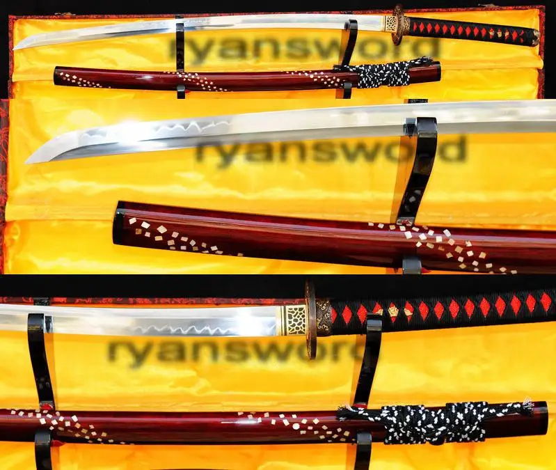 Высокое качество глины закаленное 1095 HIGHCARBON стали японский меч самурая Катана