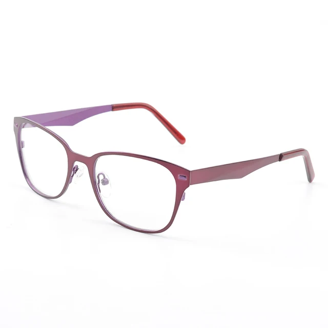 2017 Stainless Steel Spectacles Lively Pink Men Eyeglass ...