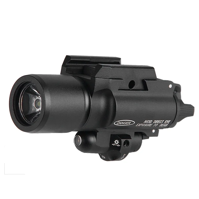 Tactical X400 LED Handgun Flashlight Weapon Light With Red Laser Sight Combo For Airsoft Hunting Shooting (19)