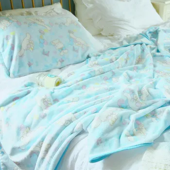 

Cute Super Soft Plush Smooth Flannel Cinnamoroll Big Ear Dog Doll Cartoon Plush Pink Doll Toys Blanket PillowCase For Girl Kid
