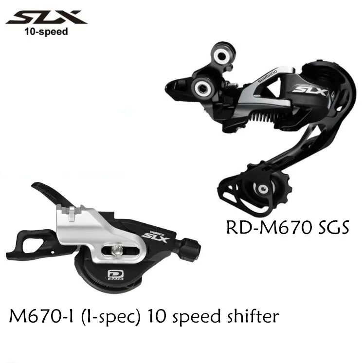 

SHIMANO SLX M670 10 Speed I-spec Shifter + 10 Speed Rear Derailleurs SGS