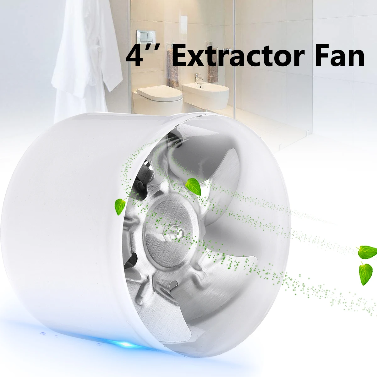 4'' 100mm Round Duct Fan High Speed Toilets Window Exhaust Fan Ventilation Ventilator 220v Quiet Industrial Exhaust Vent Fan