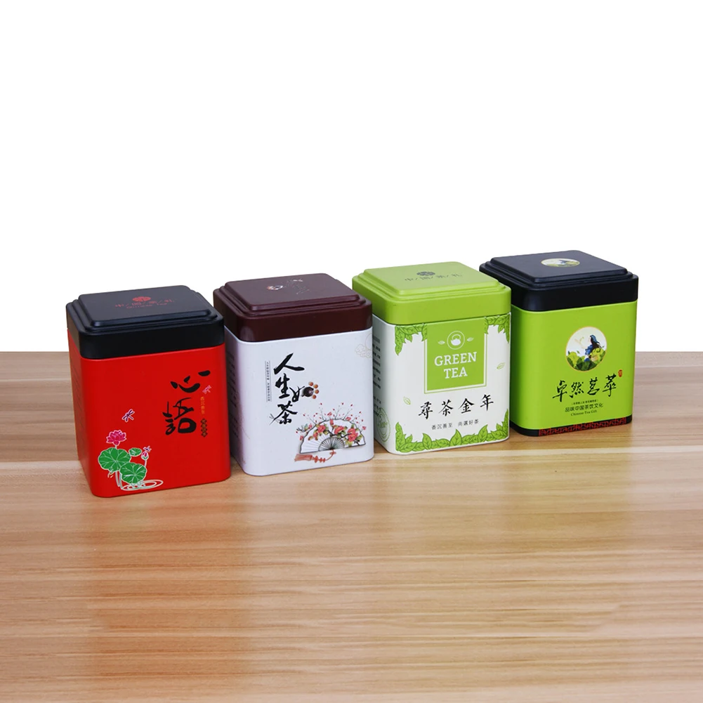 Мини жестяная коробка для хранения небольших Кофе Чай Caddy хранения банки в бутылках герметичный Чай листы железа упаковочная коробка Китайский Стиль контейнер банок
