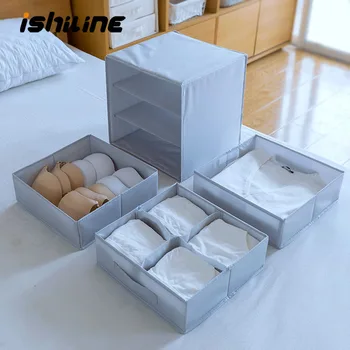 

3pcs/set Of Drawer Underwear Storage Box Foldable Home Organizer Oxford Cloth Bra Socks Storage Case