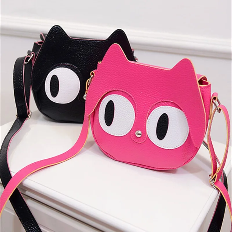 

Fashion Brand Ladies Women Cute Fox Messenger Bag/19*18*6CM Girl Kawaii Animals Single-Shoulder Bags/Cartoon PU Crossbody Bags