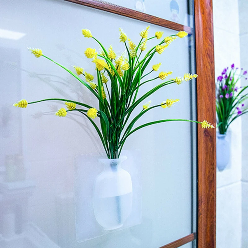 

Magic Soft Silicone Leaves Bottle Sticker Glass Vase Body for Flower Pots Decor Wall Sticker Home Decoration Accessories Vases