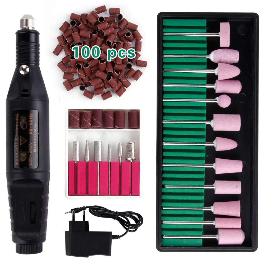

Electric Nail Drill Manicure Apparatus Ceramic Cutter Milling Grinding Machine Nail Polish Remover Nail Art File Tool Pedicure K