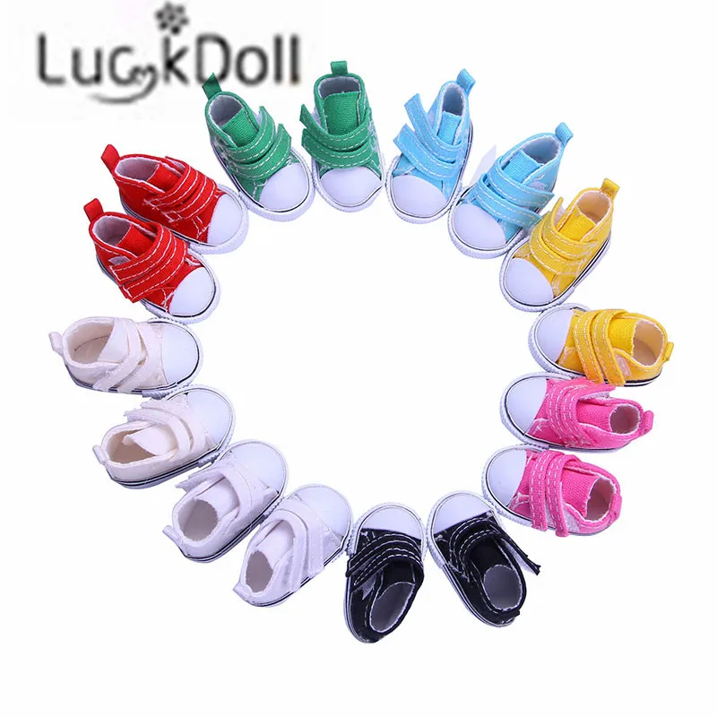 

Luckdoll spring and summer cute handmade 4 color canvas shoes suitable for one-sixth BJD toy doll accessories to send children's