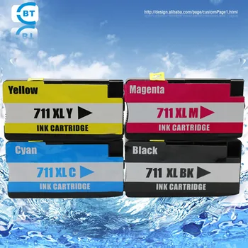 

4 color 1set Compatible HP711 HP711XLBK ink cartridge for T120 T520 printer